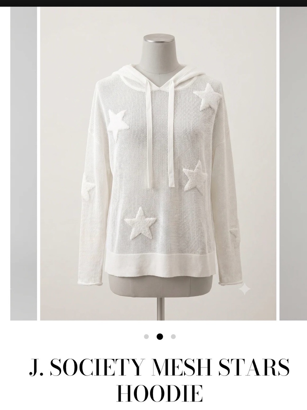J. SOCIETY
MESH STARS
KNIT
HOODIE
White
Size S - Picture 5 of 6